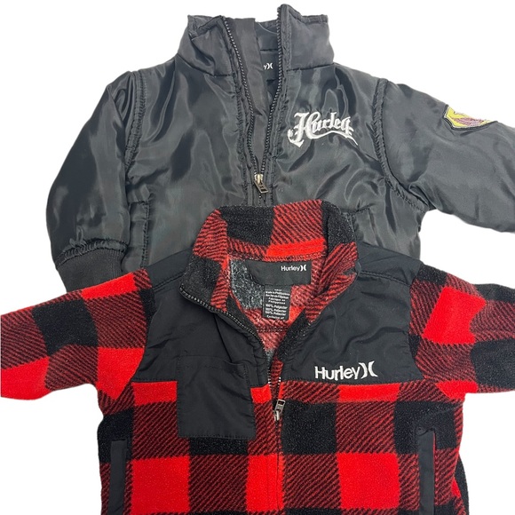 Hurley Coat Lot 12 Months bomber jacket fleece jacket - Picture 2 of 2